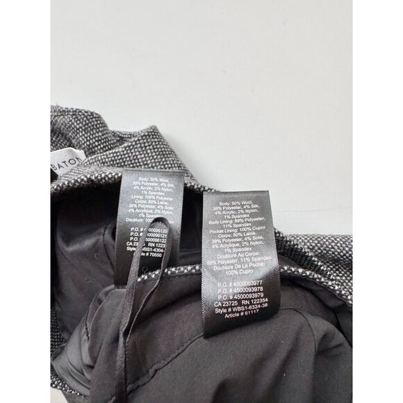 Aritzia BABATON Bowman Cohen Grey Wool Tweed 2 Piece Suit Jacket Pants, Size 0/2 - Picture 9 of 15